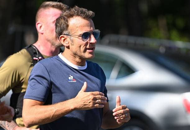 French President Macron goes for morning jog in Ankara ANKARA, TURKIYE - JULY 08: French President Emmanuel Macron goes for a morning jog in Ankara, Turkiye, where he arrived for the 36th NATO Heads of State and Government Summit on July 08, 2026. Saffet Azak Anadolu Ankara Turkey. Editorial use only. Please get in touch for any other usage.  Copyright: x2026xAnadoluxSaffetxAzakx