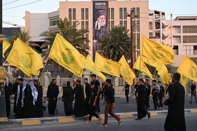 Massive Crowds gather in Najaf for Farewell Ceremony of slain Iranian supreme leader NAJAF, IRAQ - JULY 8: A massive crowd of mourners carrying various flags and posters fills the streets during a farewell ceremony for slain Iranian supreme leader Ali Khamenei, in Najaf, Iraq, on July 8, 2026. Khamenei lost his life following joint US-Israeli attacks. Starting from the early hours of the morning, thousands of people flooded the squares and avenues to take part in the funeral procession and pay their final respects. Haidar Mohammed Ali Anadolu Najaf Iraq. Editorial use only. Please get in touch for any other usage.  Copyright: x2026xAnadoluxHaidarxMohammedxAlix