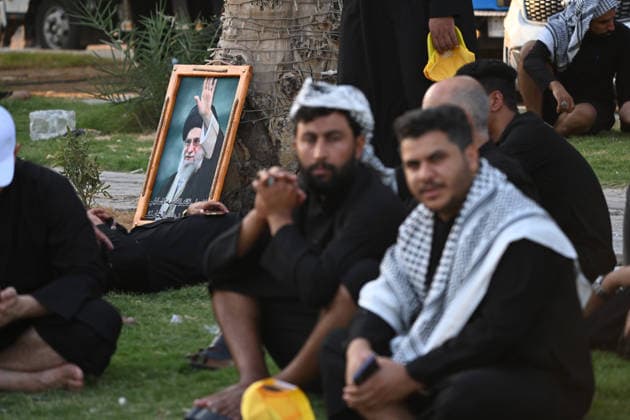 Massive Crowds gather in Najaf for Farewell Ceremony of slain Iranian supreme leader NAJAF, IRAQ - JULY 8: A massive crowd of mourners carrying various flags and posters fills the streets during a farewell ceremony for slain Iranian supreme leader Ali Khamenei, in Najaf, Iraq, on July 8, 2026. Khamenei lost his life following joint US-Israeli attacks. Starting from the early hours of the morning, thousands of people flooded the squares and avenues to take part in the funeral procession and pay their final respects. Haidar Mohammed Ali Anadolu Najaf Iraq. Editorial use only. Please get in touch for any other usage.  Copyright: x2026xAnadoluxHaidarxMohammedxAlix