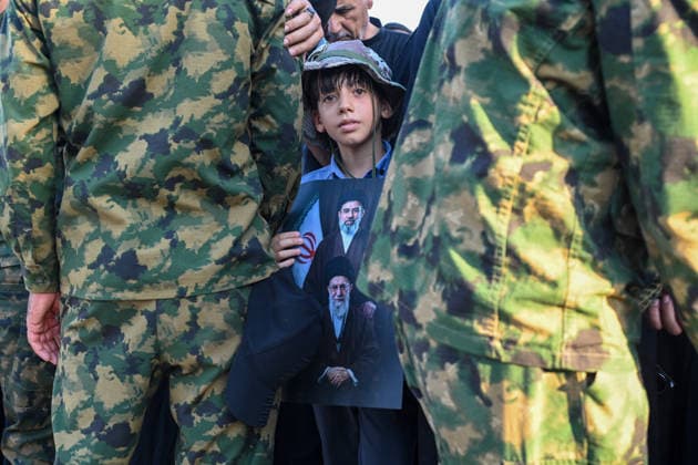 Massive Crowds gather in Najaf for Farewell Ceremony of slain Iranian supreme leader NAJAF, IRAQ - JULY 8: A massive crowd of mourners carrying various flags and posters fills the streets during a farewell ceremony for slain Iranian supreme leader Ali Khamenei, in Najaf, Iraq, on July 8, 2026. Khamenei lost his life following joint US-Israeli attacks. Starting from the early hours of the morning, thousands of people flooded the squares and avenues to take part in the funeral procession and pay their final respects. Haidar Mohammed Ali Anadolu Najaf Iraq. Editorial use only. Please get in touch for any other usage.  Copyright: x2026xAnadoluxHaidarxMohammedxAlix