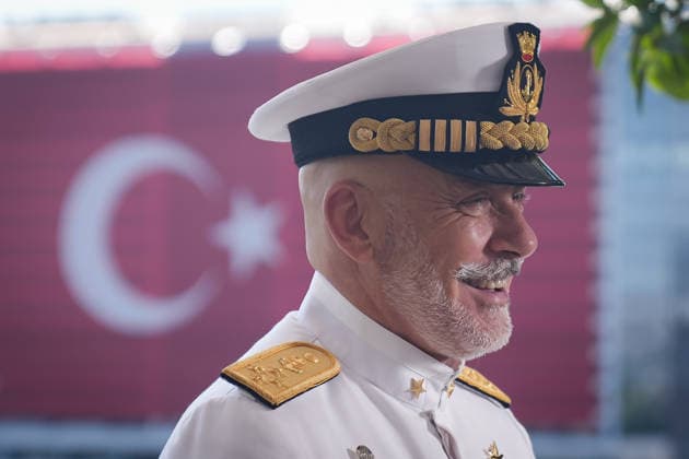 36th NATO Summit in Ankara ANKARA, TURKIYE - JULY 8: Chair of the NATO Military Committee Admiral Giuseppe Cavo Dragone visits the International Media Center established at the Presidential Nation’s Library after arriving at the Presidential Complex to attend the 36th NATO Heads of State and Government Summit in Ankara, Turkiye, on July 8, 2026. Ahmet Serdar Eser Anadolu Ankara Turkey. Editorial use only. Please get in touch for any other usage.  Copyright: x2026xAnadoluxAhmetxSerdarxEserx