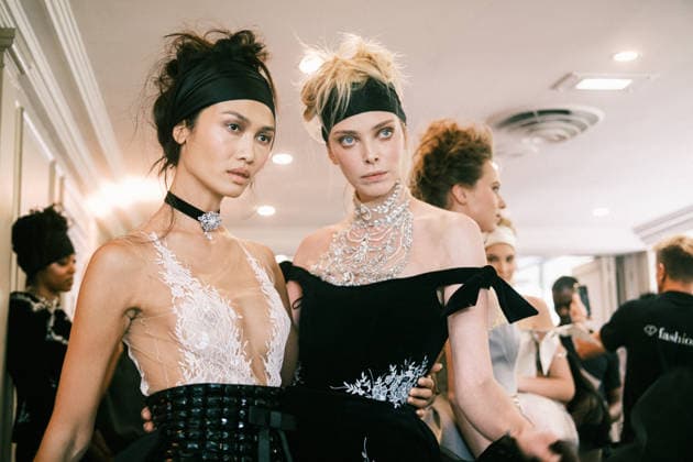 Yulia Saparniyazovan, Tanya Dziahileva Paris Fashion Week HC AW26 Yanina Couture 458030 July 7, 2026  Copyright: xJean-BaptistexSoulliatx xStarfacex STAR_458030_010