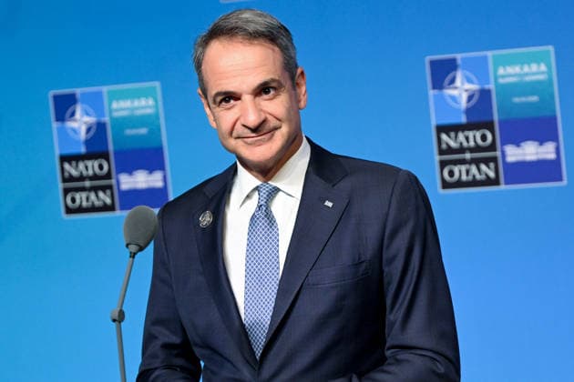 36th NATO Summit in Ankara ANKARA, TURKIYE - JULY 08: Prime Minister of Greece Kyriakos Mitsotakis makes a statement to the press ahead of the main session of the North Atlantic Council Meeting during the second day of the 36th NATO Heads of State and Government Summit in Ankara, Turkiye on July 08, 2026. Dogukan Keskinkilic Anadolu Ankara Turkey. Editorial use only. Please get in touch for any other usage.  Copyright: x2026xAnadoluxDogukanxKeskinkilicx