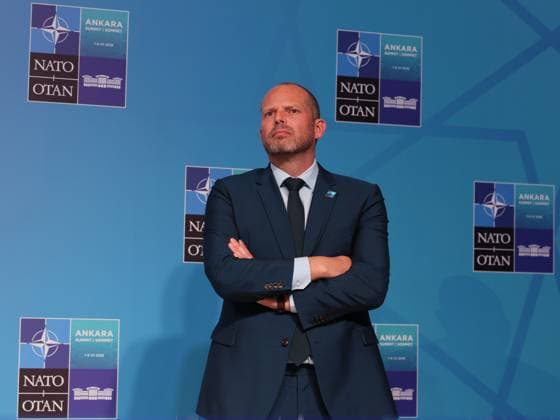 Minister of Defence and Foreign Trade Theo Francken pictured at the welcome ceremony for a head of states and government summit of the NATO (North Atlantic Treaty Organization) military alliance, Wednesday 08 July 2026, in Ankara, Turkey.  BENOITxDOPPAGNE 180699402