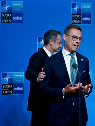 36th NATO Summit in Ankara ANKARA, TURKIYE - JULY 08: Prime Minister of Greece Kyriakos Mitsotakis and Finland President Alexander Stubb make a statement to the press ahead of the main session of the North Atlantic Council Meeting during the second day of the 36th NATO Heads of State and Government Summit in Ankara, Turkiye on July 08, 2026. Dogukan Keskinkilic Anadolu Ankara Turkey. Editorial use only. Please get in touch for any other usage.  Copyright: x2026xAnadoluxDogukanxKeskinkilicx