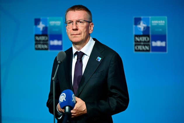 36th NATO Summit in Ankara ANKARA, TURKIYE - JULY 08: Latvia President Edgars Rinkevics makes a statement to the press ahead of the main session of the North Atlantic Council Meeting during the second day of the 36th NATO Heads of State and Government Summit in Ankara, Turkiye on July 08, 2026. Dogukan Keskinkilic Anadolu Ankara Turkey. Editorial use only. Please get in touch for any other usage.  Copyright: x2026xAnadoluxDogukanxKeskinkilicx