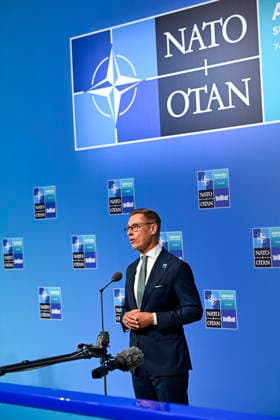 LKS 20260708 President of Finland Alexander Stubb arrives at the 36th NATO Heads of State and Government Summit in Ankara, Turkey, on July 8, 2026. - EMMI KORHONEN Ankara Turkey  Copyright: xEmmixKorhonenx xYlW6VTu5Oc
