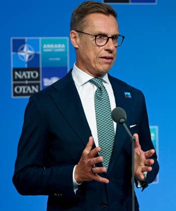 36th NATO Summit in Ankara ANKARA, TURKIYE - JULY 08: Finland President Alexander Stubb make a statement to the press ahead of the main session of the North Atlantic Council Meeting during the second day of the 36th NATO Heads of State and Government Summit in Ankara, Turkiye on July 08, 2026. Dogukan Keskinkilic Anadolu Ankara Turkey. Editorial use only. Please get in touch for any other usage.  Copyright: x2026xAnadoluxDogukanxKeskinkilicx