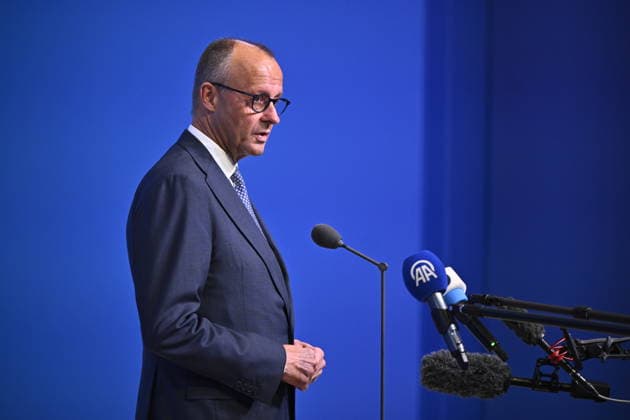 ANKARA, TURKIET 20260708 Tysklands förbundskansler Friedrich Merz talar under Nato-toppmötet i Ankara, Turkiet. ANKARA TURKIET x10430x *** ANKARA, TURKEY 20260708 German Chancellor Friedrich Merz speaks during the NATO summit in Ankara, Turkey ANKARA TURKEY x10430x  Copyright: xChristinexOlsson TTx NATO-TOPPMÖTE ANKARA 2026 gXZgB3apfHw