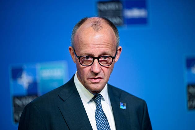 36th NATO Summit in Ankara ANKARA, TURKIYE - JULY 08: German Chancellor Friedrich Merz makes a statement to the press ahead of the main session of the North Atlantic Council Meeting during the second day of the 36th NATO Heads of State and Government Summit in Ankara, Turkiye on July 08, 2026. Dogukan Keskinkilic Anadolu Ankara Turkey. Editorial use only. Please get in touch for any other usage.  Copyright: x2026xAnadoluxDogukanxKeskinkilicx