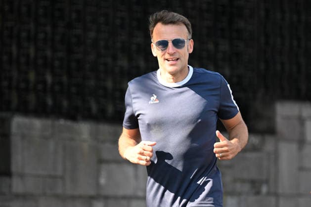 French President Macron goes for morning jog ahead of NATO summit in Ankara ANKARA, TURKIYE - JULY 08: French President Emmanuel Macron goes for a morning jog in Ankara, Turkiye, where he arrived for the 36th NATO Heads of State and Government Summit on July 08, 2026. Gokhan Balci Anadolu Ankara Turkey. Editorial use only. Please get in touch for any other usage.  Copyright: x2026xAnadoluxGokhanxBalcix