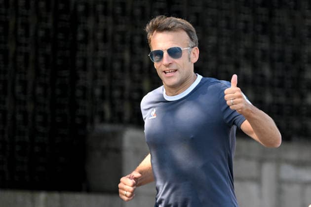 French President Macron goes for morning jog ahead of NATO summit in Ankara ANKARA, TURKIYE - JULY 08: French President Emmanuel Macron goes for a morning jog in Ankara, Turkiye, where he arrived for the 36th NATO Heads of State and Government Summit on July 08, 2026. Gokhan Balci Anadolu Ankara Turkey. Editorial use only. Please get in touch for any other usage.  Copyright: x2026xAnadoluxGokhanxBalcix