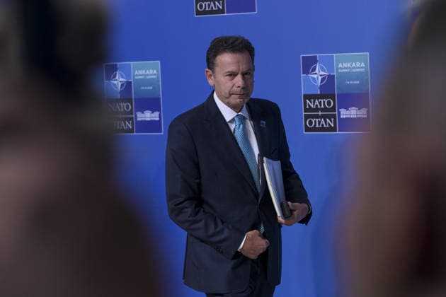 36th NATO Summit in Ankara ANKARA, TURKIYE - JULY 08: Portuguese Prime Minister Luis Montenegro makes a statement to the press ahead of the main session of the North Atlantic Council Meeting during the second day of the 36th NATO Heads of State and Government Summit in Ankara, Turkiye on July 08, 2026. Ozge Elif Kizil Anadolu Ankara Turkey. Editorial use only. Please get in touch for any other usage.  Copyright: x2026xAnadoluxOzgexElifxKizilx