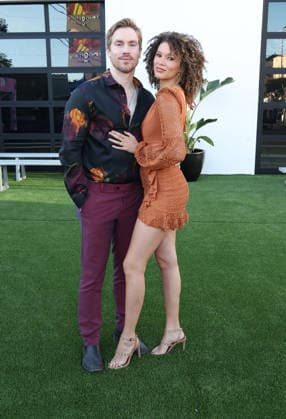 Los Angeles CA July 07: Ty Trumbo, Samantha Neyland- Trumbo. at Microhouse Films Hosts Launch Event For New Vertical Storytelling Platform held at The SRGN Studios in Los Angeles, CA. on July 07, 2026 Credit: AdMedia Los Angeles USA - ZUMAa123 20260707_zaa_a123_221 Copyright: xADx