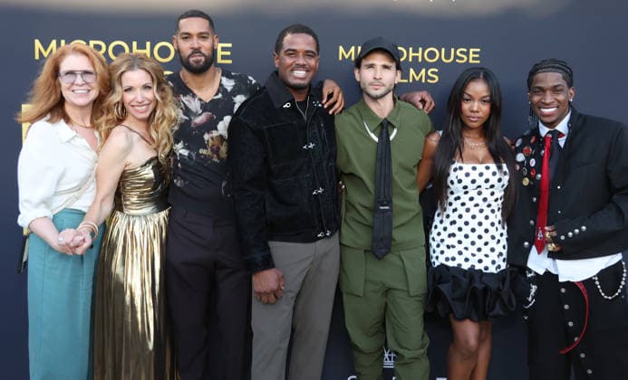 Los Angeles CA July 07: Q Stenline, Autumn Federici, Lamon Archey, Troy Brookins, David John Craig, Liz Wise Lyall, Mea Wilkerson. at Microhouse Films Hosts Launch Event For New Vertical Storytelling Platform held at The SRGN Studios in Los Angeles, CA. on July 07, 2026 Credit: AdMedia Los Angeles USA - ZUMAa123 20260707_zaa_a123_244 Copyright: xADx