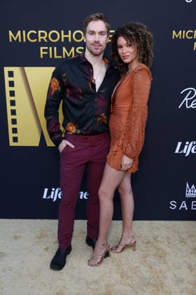 Los Angeles CA July 07: Ty Trumbo, Samantha Neyland- Trumbo. at Microhouse Films Hosts Launch Event For New Vertical Storytelling Platform held at The SRGN Studios in Los Angeles, CA. on July 07, 2026 Credit: AdMedia Los Angeles USA - ZUMAa123 20260707_zaa_a123_280 Copyright: xADx