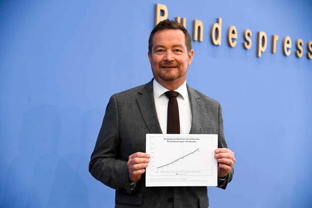 ABB BPK- Ulrich Peter Uli Groetsch, Polizeibeauftragter des Bundes beim Deutschen Bundestag bei der Veroeffentlichung des Bericht Vorstellun Bericht des Polizeibeauftragten des Bundes beim Deutschen Bundestag auf der BPK Bundespressekonferenz am 08.07.2026 in Berlin Berlin Deutschland *** ABB BPK Ulrich Peter Uli Groetsch, Federal Police Commissioner to the German Bundestag, at the presentation of the report by the Federal Police Commissioner to the German Bundestag at the BPK Federal Press Conference on July 8, 2026, in Berlin, Germany