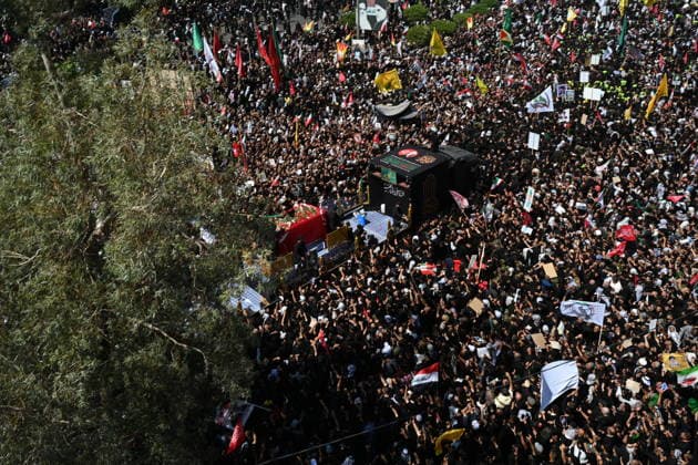 Thousands gather in Iraq for funeral procession of slain Iranian leader Khamenei NAJAF, IRAQ - JULY 8: A massive crowd of mourners carrying flags and posters fills the streets as the coffins of Iranian supreme leader Ali Khamenei and his family members are carried among the public inside a specially designed truck resembling the Imam Reza Shrine during a farewell ceremony in Najaf, Iraq, on July 8, 2026. Khamenei lost his life following joint US-Israeli attacks, drawing thousands to the squares and avenues since the early hours of the morning. Haidar Mohammed Ali Anadolu Najaf Iraq. Editorial use only. Please get in touch for any other usage.  Copyright: x2026xAnadoluxHaidarxMohammedxAlix