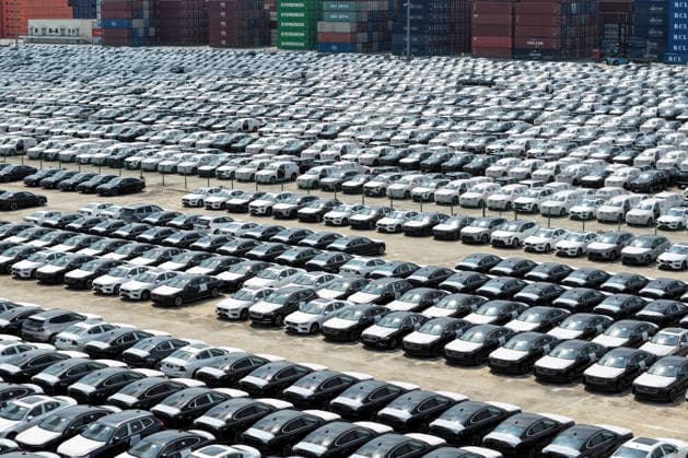 Nanjing Port Exported Vehicles Exported vehicles parked at Nanjing Port in Nanjing City, Jiangsu Province, China on July 8, 2026. Nanjing Jiangsu China  Copyright: xCFOTOx i1783528581801