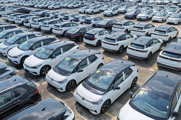 Nanjing Port Exported Vehicles Exported vehicles parked at Nanjing Port in Nanjing City, Jiangsu Province, China on July 8, 2026. Nanjing Jiangsu China  Copyright: xCFOTOx i1783528582303
