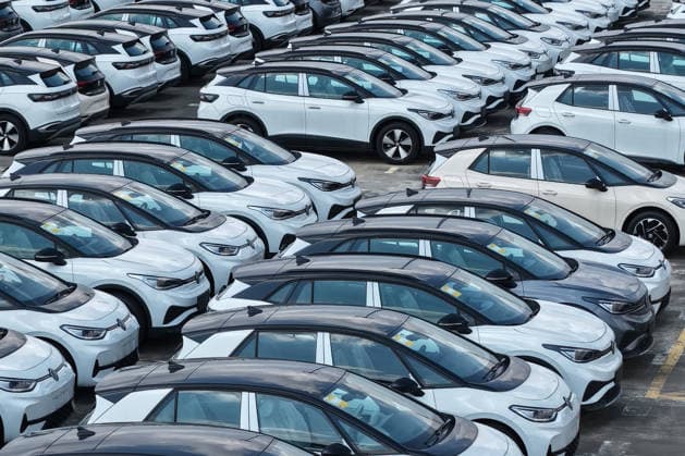 Nanjing Port Exported Vehicles Exported vehicles parked at Nanjing Port in Nanjing City, Jiangsu Province, China on July 8, 2026. Nanjing Jiangsu China  Copyright: xCFOTOx i1783528582590