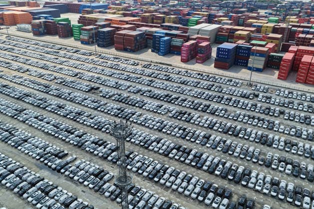 Nanjing Port Exported Vehicles Exported vehicles parked at Nanjing Port in Nanjing City, Jiangsu Province, China on July 8, 2026. Nanjing Jiangsu China  Copyright: xCFOTOx i1783528583949