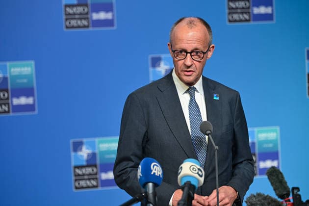 NATO Leaders Summit - North Atlantic Council Meeting - Ankara German Chancellor Friedrich Merz attending North Atlantic Council Meeting during the second day of the 36th NATO Heads of State and Government Summit in Ankara, Turkiye on July 8, 2026. Photo by Alaxis Jumeau ABACAPRESS.COM Ankara Turkey  Copyright: xJumeauxAlexis ABACAx