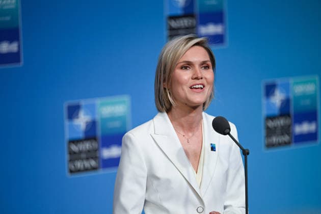 NATO Leaders Summit - North Atlantic Council Meeting - Ankara Iceland Prime Minister Kristrun Frostadottir attending North Atlantic Council Meeting during the second day of the 36th NATO Heads of State and Government Summit in Ankara, Turkiye on July 8, 2026. Photo by Alaxis Jumeau ABACAPRESS.COM Ankara Turkey  Copyright: xJumeauxAlexis ABACAx