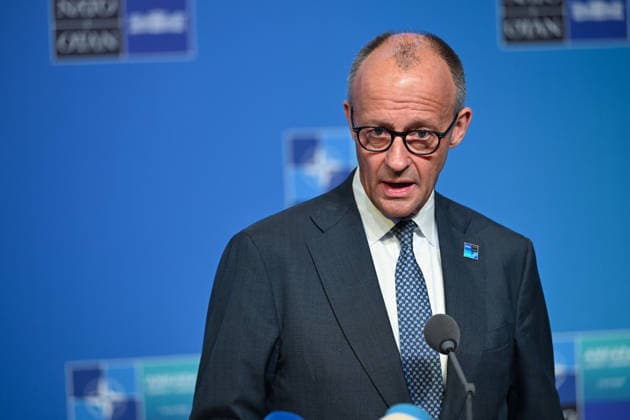 NATO Leaders Summit - North Atlantic Council Meeting - Ankara German Chancellor Friedrich Merz attending North Atlantic Council Meeting during the second day of the 36th NATO Heads of State and Government Summit in Ankara, Turkiye on July 8, 2026. Photo by Alaxis Jumeau ABACAPRESS.COM Ankara Turkey  Copyright: xJumeauxAlexis ABACAx