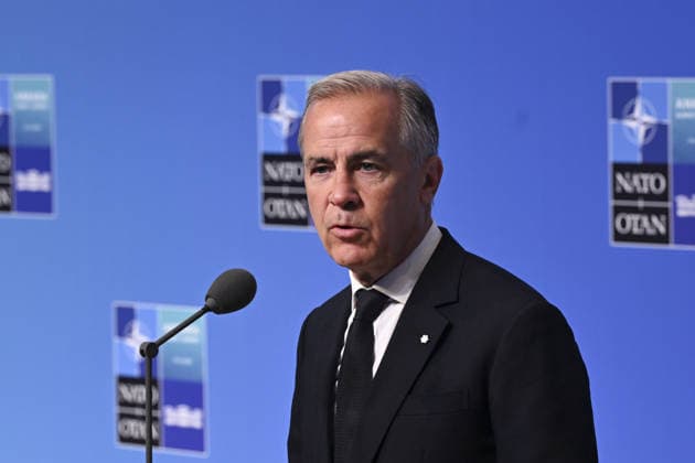 36th NATO Summit in Ankara ANKARA, TURKIYE - JULY 08: Canadian Prime Minister Mark Carney makes a statement to the press ahead of the main session of the North Atlantic Council Meeting during the second day of the 36th NATO Heads of State and Government Summit in Ankara, Turkiye on July 08, 2026. Dogukan Keskinkilic Anadolu Ankara Turkey. Editorial use only. Please get in touch for any other usage.  Copyright: x2026xAnadoluxDogukanxKeskinkilicx