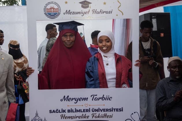 The Recep Tayyip Erdogan Faculty of Health Sciences held its graduation ceremony in Somalia MOGADISHU, SOMALIA - JULY 8: Graduates attend a commencement ceremony at Mogadishu Recep Tayyip Erdogan Faculty of Health Sciences, affiliated with the University of Health Sciences, in Mogadishu, Somalia, on July 8, 2026. Somalia Minister of Culture and Tourism Abdifitah Kasim Mohamud, Somalia Minister of Health and Human Services Dr. Ali Haji Aden, along with representatives of civil society organizations from Turkiye and Somalia, academics, students and parents, attend the ceremony. Abuukar Mohamed Muhidin Anadolu Mogadishu Somalia. Editorial use only. Please get in touch for any other usage.  Copyright: x2026xAnadoluxAbuukarxMohamedxMuhidinx