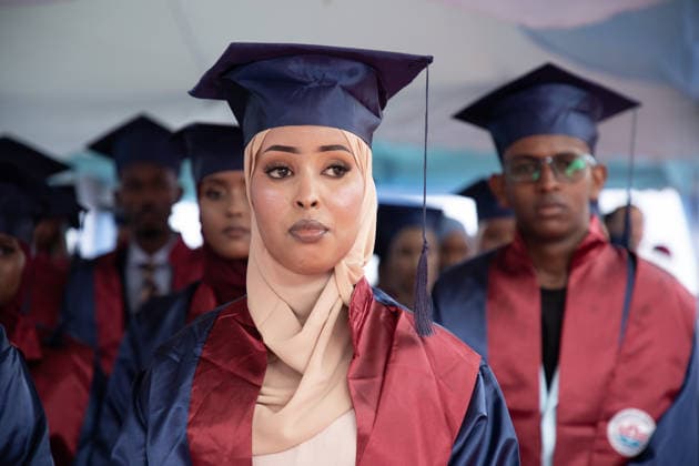 The Recep Tayyip Erdogan Faculty of Health Sciences held its graduation ceremony in Somalia MOGADISHU, SOMALIA - JULY 8: Graduates attend a commencement ceremony at Mogadishu Recep Tayyip Erdogan Faculty of Health Sciences, affiliated with the University of Health Sciences, in Mogadishu, Somalia, on July 8, 2026. Somalia Minister of Culture and Tourism Abdifitah Kasim Mohamud, Somalia Minister of Health and Human Services Dr. Ali Haji Aden, along with representatives of civil society organizations from Turkiye and Somalia, academics, students and parents, attend the ceremony. Abuukar Mohamed Muhidin Anadolu Mogadishu Somalia. Editorial use only. Please get in touch for any other usage.  Copyright: x2026xAnadoluxAbuukarxMohamedxMuhidinx
