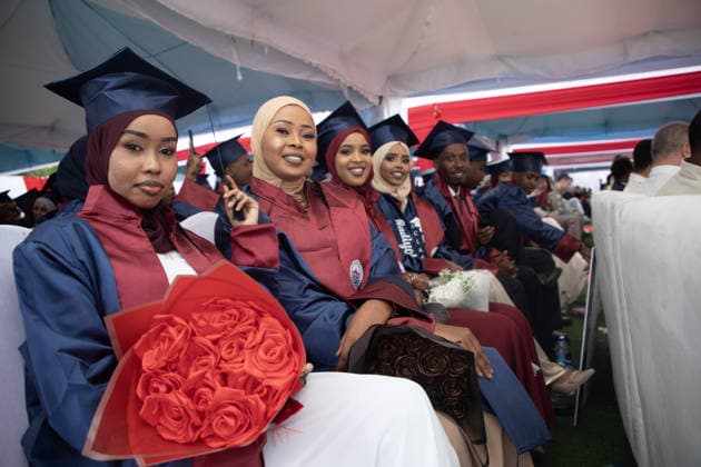 The Recep Tayyip Erdogan Faculty of Health Sciences held its graduation ceremony in Somalia MOGADISHU, SOMALIA - JULY 8: Graduates attend a commencement ceremony at Mogadishu Recep Tayyip Erdogan Faculty of Health Sciences, affiliated with the University of Health Sciences, in Mogadishu, Somalia, on July 8, 2026. Somalia Minister of Culture and Tourism Abdifitah Kasim Mohamud, Somalia Minister of Health and Human Services Dr. Ali Haji Aden, along with representatives of civil society organizations from Turkiye and Somalia, academics, students and parents, attend the ceremony. Abuukar Mohamed Muhidin Anadolu Mogadishu Somalia. Editorial use only. Please get in touch for any other usage.  Copyright: x2026xAnadoluxAbuukarxMohamedxMuhidinx