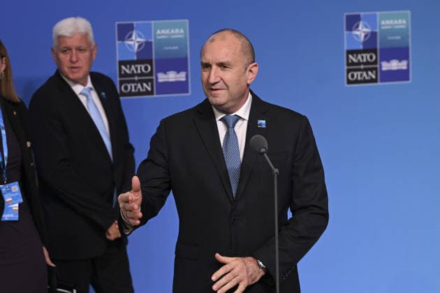 36th NATO Summit in Ankara ANKARA, TURKIYE - JULY 08: Bulgarian Prime Minister Rumen Radev makes a statement to the press ahead of the main session of the North Atlantic Council Meeting during the second day of the 36th NATO Heads of State and Government Summit in Ankara, Turkiye on July 08, 2026. Dogukan Keskinkilic Anadolu Ankara Turkey. Editorial use only. Please get in touch for any other usage.  Copyright: x2026xAnadoluxDogukanxKeskinkilicx