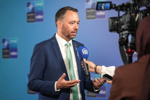 Belgium says will prioritize air defense, drones under NATO spending push ANKARA, TURKIYE - JULY 08: Belgian Foreign Minister Maxime Prevot makes statements during the exclusive interview ahead of NATO summit in Ankara, Turkiye on July 08, 2026. Belgium will prioritize investments in air defense, drones and advanced military capabilities as it increases defense spending in line with NATO commitments, the country s foreign minister said Wednesday. Dilara Irem Sancar Anadolu Ankara Turkey. Editorial use only. Please get in touch for any other usage.  Copyright: x2026xAnadoluxDilaraxIremxSancarx