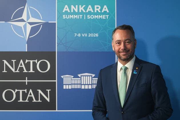Belgium says will prioritize air defense, drones under NATO spending push ANKARA, TURKIYE - JULY 08: Belgian Foreign Minister Maxime Prevot makes statements during the exclusive interview ahead of NATO summit in Ankara, Turkiye on July 08, 2026. Belgium will prioritize investments in air defense, drones and advanced military capabilities as it increases defense spending in line with NATO commitments, the country s foreign minister said Wednesday. Dilara Irem Sancar Anadolu Ankara Turkey. Editorial use only. Please get in touch for any other usage.  Copyright: x2026xAnadoluxDilaraxIremxSancarx