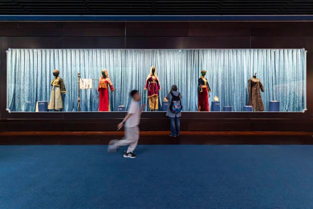 TAIYUAN, CHINA - JULY 08: A visitor views exhibits during the exhibition featuring 134 groups of artifacts from the Yerevan History Museum in Armenia at the Shanxi Museum on July 8, 2026 in Taiyuan, Shanxi Province of China. The exhibition includes traditional costumes, silverware, musical instruments, carpets, embroidery, oil paintings and pottery.  Copyright: xVCGx 111653071862