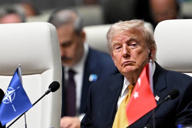 36th NATO Summit in Ankara ANKARA, TURKIYE - JULY 08: US President Donald Trump attends the North Atlantic Council meeting held as part of the 36th NATO Heads of State and Government Summit at the Presidential Complex in Ankara, Turkiye on July 08, 2026. Rasit Aydogan Anadolu Ankara Turkey. Editorial use only. Please get in touch for any other usage.  Copyright: x2026xAnadoluxRasitxAydoganx