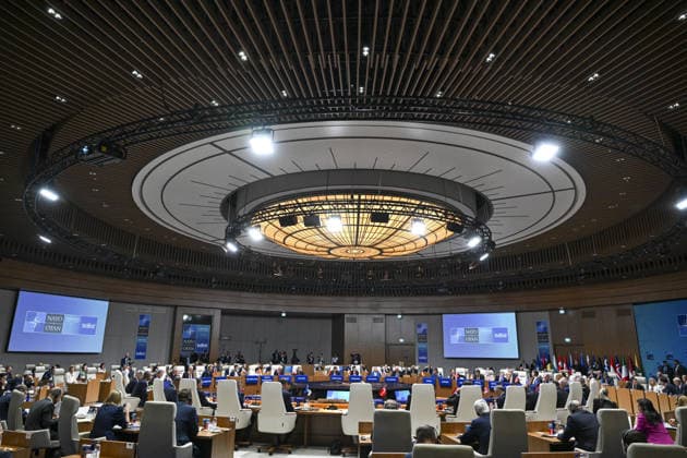 36th NATO Summit in Ankara ANKARA, TURKIYE - JULY 8: A general view from the North Atlantic Council meeting, held as part of the 36th NATO Summit of Heads of State and Government in Ankara, Turkiye, on July 8, 2026. Harun Ozalp Anadolu Ankara Turkey. Editorial use only. Please get in touch for any other usage.  Copyright: x2026xAnadoluxHarunxOzalpx