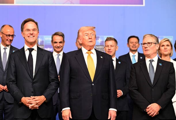 36th NATO Summit in Ankara ANKARA, TURKIYE - JULY 08: NATO Secretary General Mark Rutte and US President Donald Trump pose with other heads of state and government for a family photo during the 36th NATO Heads of State and Government Summit held at the Presidential Complex in Ankara, Turkiye on July 08, 2026. Mehmet Ali Ozcan Anadolu Ankara Turkey. Editorial use only. Please get in touch for any other usage.  Copyright: x2026xAnadoluxMehmetxAlixOzcanx