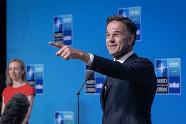 36th NATO Summit in Ankara ANKARA, TURKIYE - JULY 08: NATO Secretary General Mark Rutte makes a statement to the press ahead of the main session of the North Atlantic Council Meeting during the second day of the 36th NATO Heads of State and Government Summit in Ankara, Turkiye on July 08, 2026. Ozge Elif Kizil Anadolu Ankara Turkey. Editorial use only. Please get in touch for any other usage.  Copyright: x2026xAnadoluxOzgexElifxKizilx