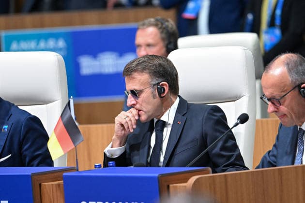 NATO Leaders Summit - North Atlantic Council Meeting - Ankara President Emmanuel Macron attending North Atlantic Council Meeting during the second day of the 36th NATO Heads of State and Government Summit in Ankara, Turkiye on July 8, 2026. Photo by Alaxis Jumeau ABACAPRESS.COM Ankara Turkey  Copyright: xJumeauxAlexis ABACAx