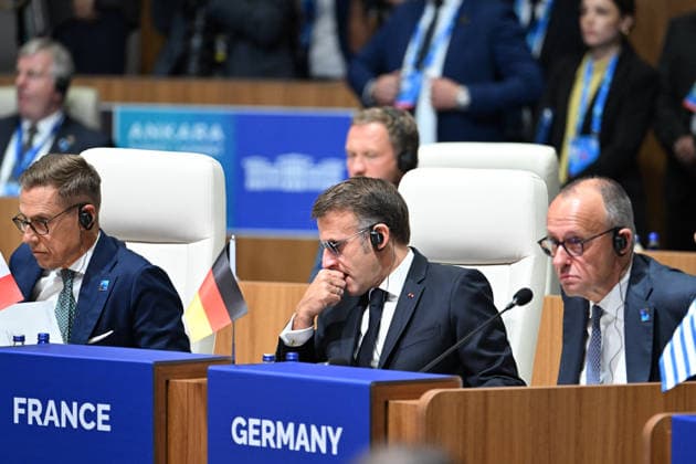 NATO Leaders Summit - North Atlantic Council Meeting - Ankara President Emmanuel Macron attending North Atlantic Council Meeting during the second day of the 36th NATO Heads of State and Government Summit in Ankara, Turkiye on July 8, 2026. Photo by Alaxis Jumeau ABACAPRESS.COM Ankara Turkey  Copyright: xJumeauxAlexis ABACAx