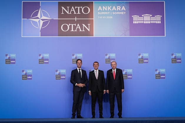 36th NATO Summit in Ankara ANKARA, TURKIYE - JULY 8: Turkish President Recep Tayyip Erdogan, NATO Secretary General Mark Rutte and Czech Prime Minister Andrej Babis attend the North Atlantic Council meeting, held as part of the 36th NATO Summit of Heads of State and Government in Ankara, Turkiye, on July 8, 2026. Ahmet Serdar Eser Anadolu Ankara Turkey. Editorial use only. Please get in touch for any other usage.  Copyright: x2026xAnadoluxAhmetxSerdarxEserx