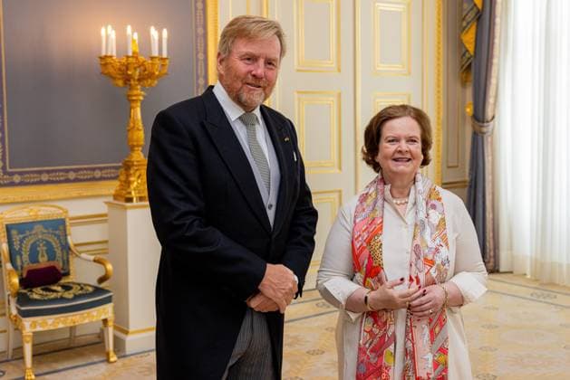 Den Haag, The Netherlands, 2026-07-08 09:34:28 THE HAGUE, 08-07-2026, Noordeinde Palace. King Willem Alexander receives the Ambassador of the Federal Republic of Germany, Her Excellency Tania Freiin von Uslar-Gleichen, at Noordeinde Palace in The Hague for the presentation of their credentials. PHOTO: NLBeeld POOL Wesley de Wit Credit: NL Beeld Patrick van Emst  Copyright: xx x