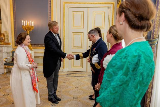 Den Haag, The Netherlands, 2026-07-08 09:34:41 THE HAGUE, 08-07-2026, Noordeinde Palace. King Willem Alexander receives the Ambassador of the Federal Republic of Germany, Her Excellency Tania Freiin von Uslar-Gleichen, at Noordeinde Palace in The Hague for the presentation of their credentials. PHOTO: NLBeeld POOL Wesley de Wit Credit: NL Beeld Patrick van Emst  Copyright: xx x