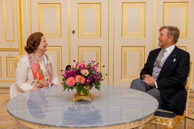Den Haag, The Netherlands, 2026-07-08 09:35:34 THE HAGUE, 08-07-2026, Noordeinde Palace. King Willem Alexander receives the Ambassador of the Federal Republic of Germany, Her Excellency Tania Freiin von Uslar-Gleichen, at Noordeinde Palace in The Hague for the presentation of their credentials. PHOTO: NLBeeld POOL Wesley de Wit Credit: NL Beeld Patrick van Emst  Copyright: xx x