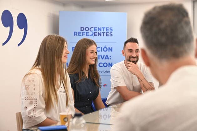 Infanta Sofía Visits the Monastery of Cogullada Infanta Sofía (1st from left) and Princess Leonor (2nd from left) during a visit to one of the educational activities at the Monastery of Cogullada on July 8, 2026, in Zaragoza, Aragon, Spain. This afternoon, the Infanta will present the first edition of the Ibercaja Foundation’s Exemplary Educators grants, marking the foundation’s 150th anniversary, during which five teachers will be recognized for their excellence in educational leadership, sustainability, inclusion, educational research, and comprehensive health education. JULY 8, 2026 INFANTA EDUCATION TEACHING Ramó Zaragoza, Aragon Zaragoza, Aragon, Spain  Copyright: xRamonxCometx 7653393