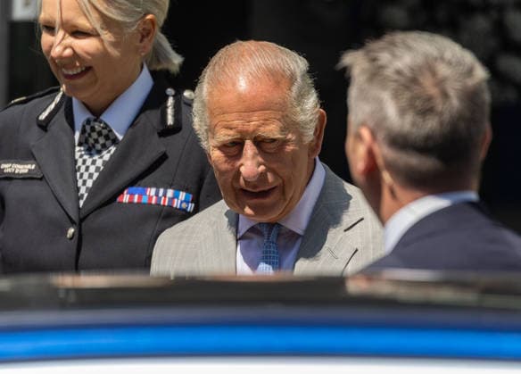July 8, 2026, London, England, United Kingdom: King CHARLES III leaves British Transport Police headquarters in central London after officially opening the building. London United Kingdom  - ZUMAs262 20260708_zip_s262_010 Copyright: xTayfunxSalcix