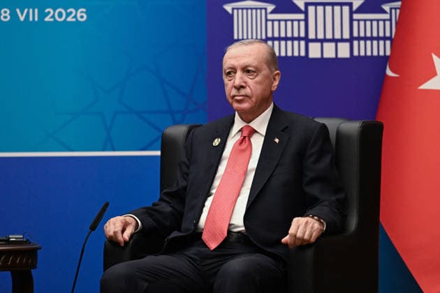 NATO Leaders Summit - Macron And Erdogan Bilateral Meeting Turkish President Recep Tayyip Erdogan is seen during a bilateral meeting with French President Emmanuel Macron on the sidelines of the 36th NATO Heads of State and Government Summit in Ankara, Turkiye on July 8, 2026. Photo by Alexis Jumeau ABACAPRESS.COM Ankara Turkey  Copyright: xJumeauxAlexis ABACAx